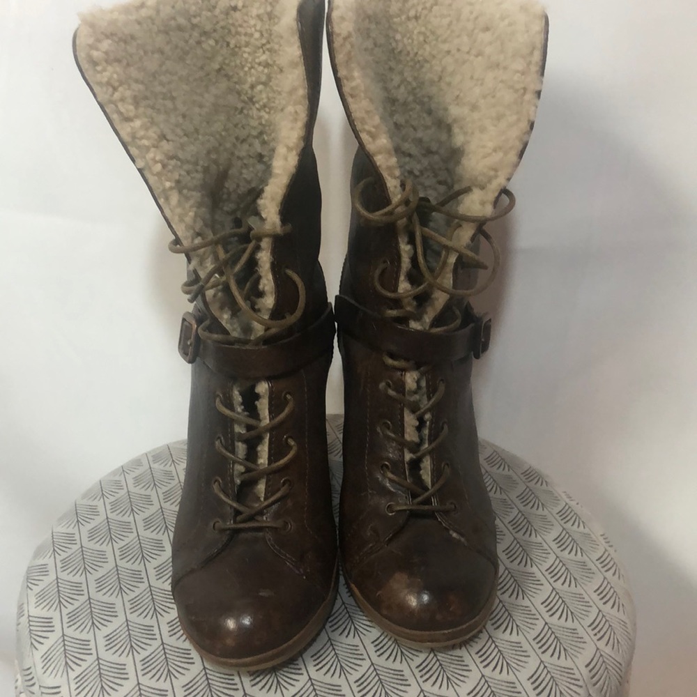 Ugg shearling wedge boots